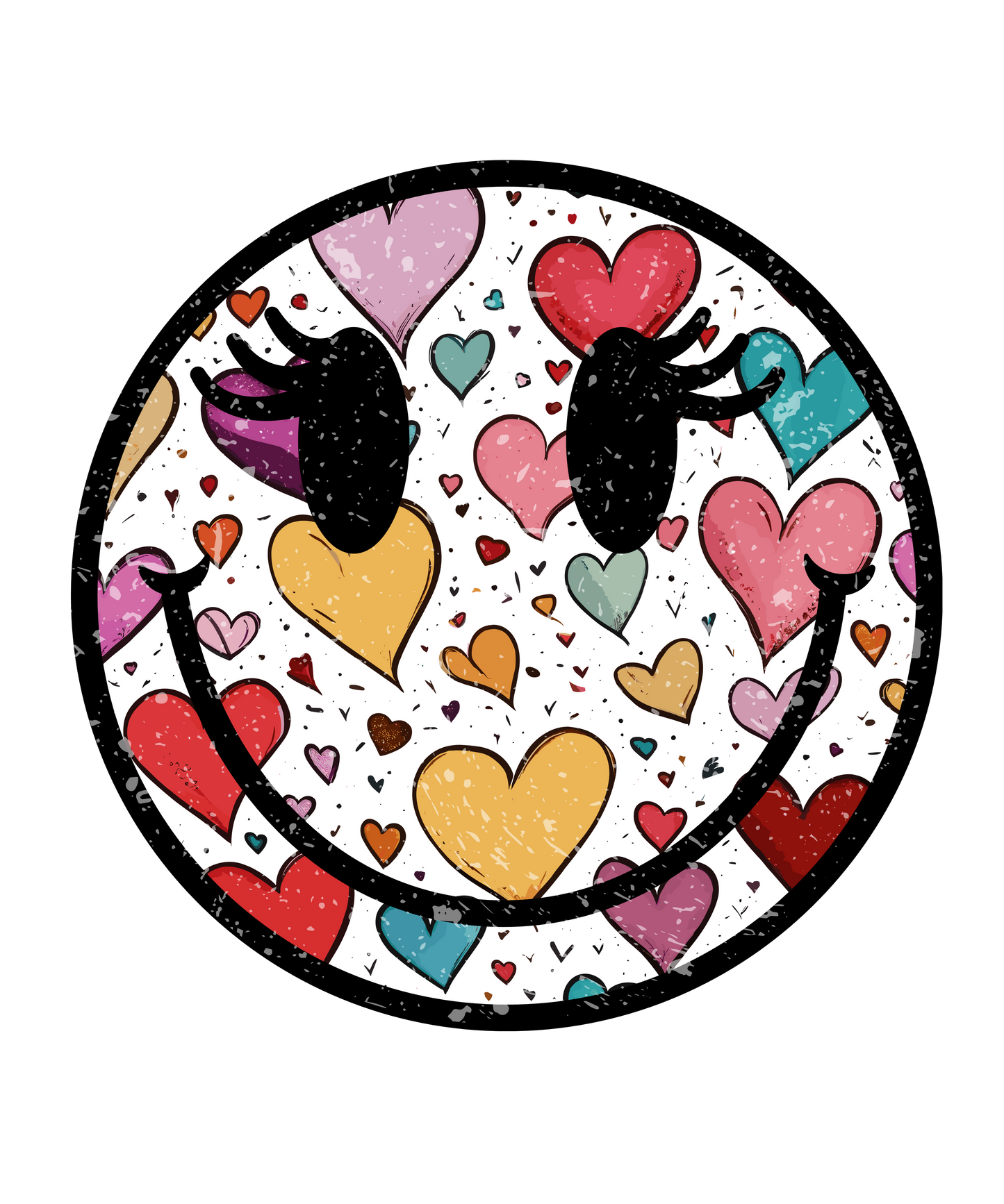 Heart Print Smile Transfer Print